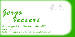 gergo vecseri business card